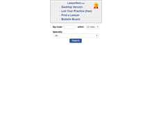 Tablet Screenshot of lawyernext.com